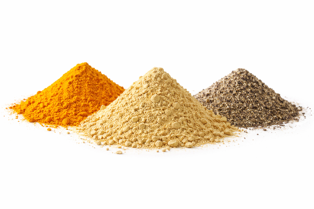 Turmeric, Ginger, Black pepper